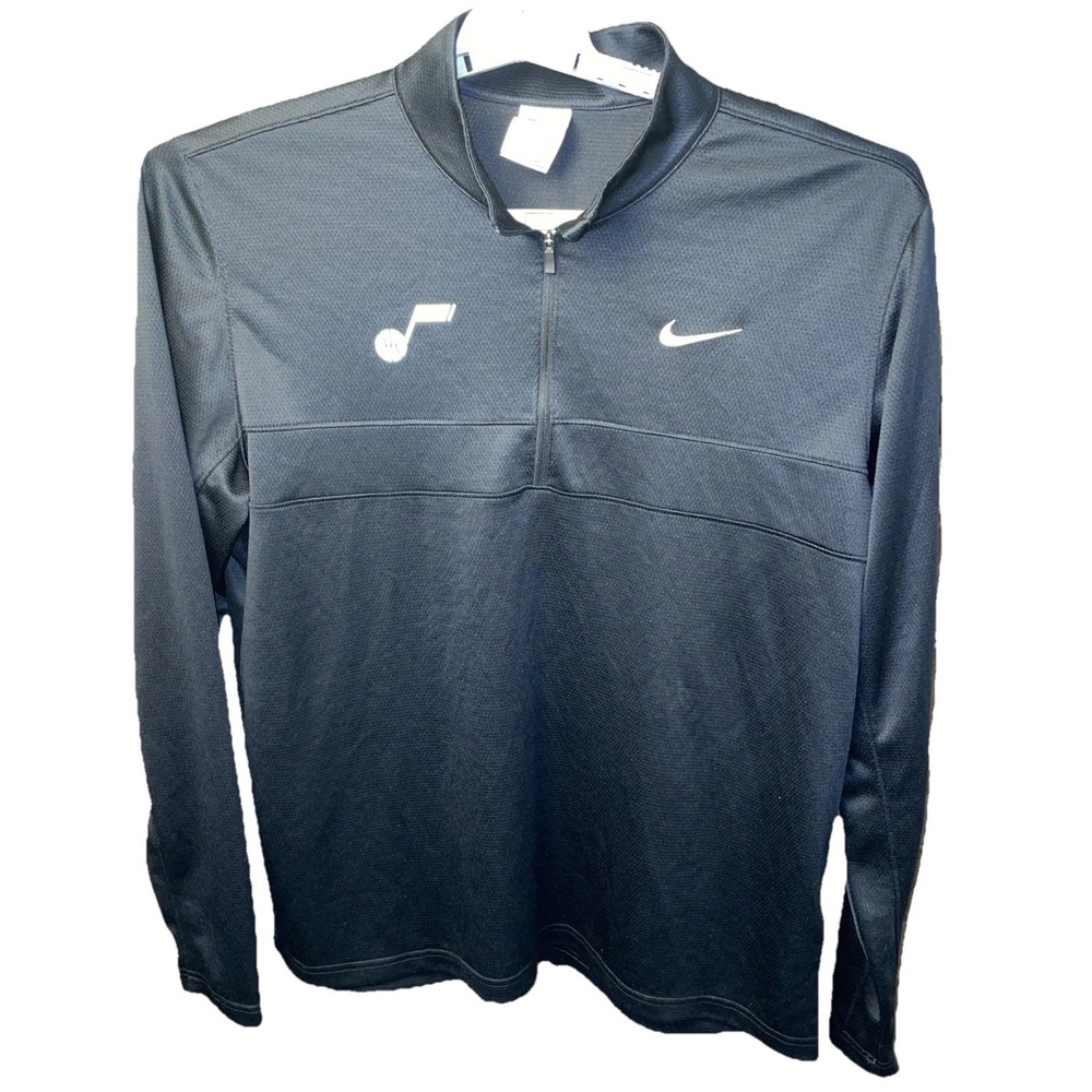 Nike Dri-FIT Utah Jazz Half-Zip Pullover – Men's NBA Team Top Black Large